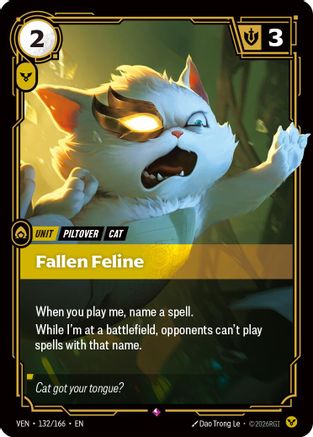 Fallen Feline (132/166) - Vendetta Foil (Riftbound TCG)