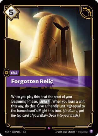Forgotten Relic (108/166) - Vendetta Foil (Riftbound TCG)