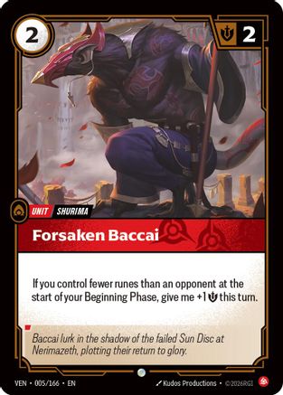 Forsaken Baccai (005/166) - Vendetta Foil (Riftbound TCG)