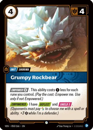 Grumpy Rockbear (050/166) - Vendetta Foil (Riftbound TCG)
