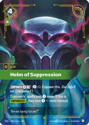 Helm of Suppression (045/166) - Vendetta Foil (Riftbound TCG)