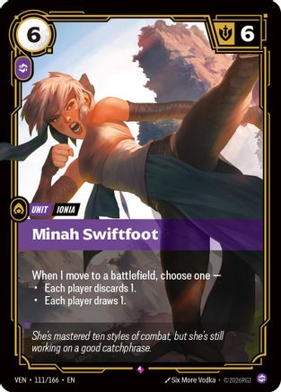 Minah Swiftfoot (111/166) - Vendetta Foil (Riftbound TCG)