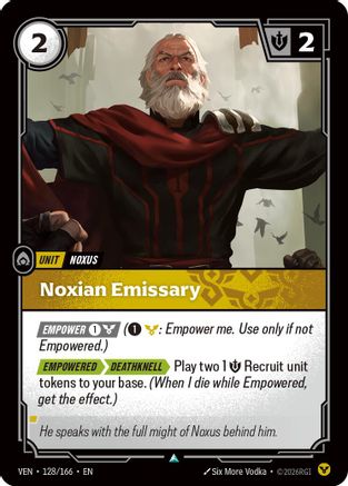 Noxian Emissary (128/166) - Vendetta  (Riftbound TCG)