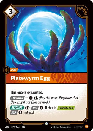 Platewyrm Egg (075/166) - Vendetta Foil (Riftbound TCG)