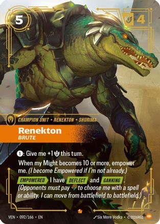 Renekton - Brute (092/166) - Vendetta Foil (Riftbound TCG)