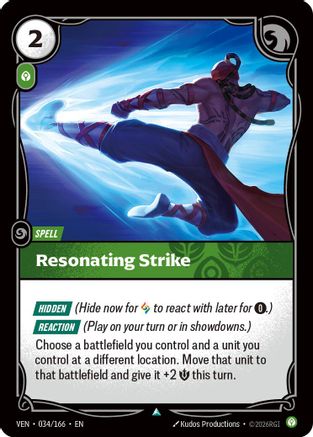 Resonating Strike (034/166) - Vendetta  (Riftbound TCG)