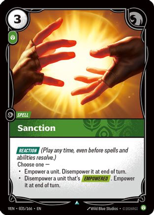 Sanction (035/166) - Vendetta Foil (Riftbound TCG)