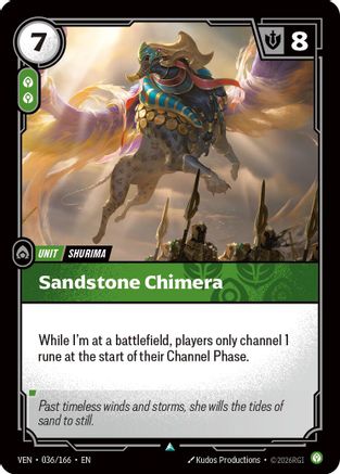 Sandstone Chimera (036/166) - Vendetta Foil (Riftbound TCG)