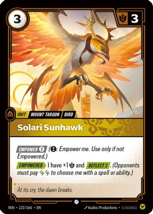 Solari Sunhawk (122/166) - Vendetta  (Riftbound TCG)