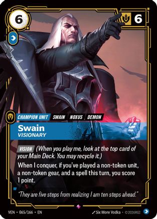 Swain - Visionary (065/166) - Vendetta Foil (Riftbound TCG)