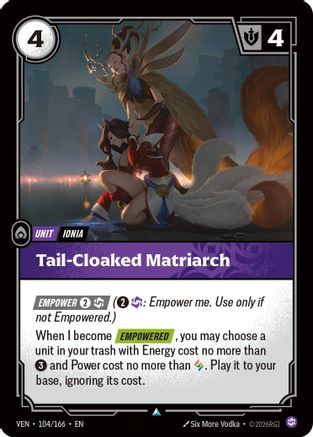 Tail-Cloaked Matriarch (104/166) - Vendetta Foil (Riftbound TCG)