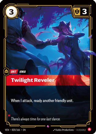 Twilight Reveler (020/166) - Vendetta Foil (Riftbound TCG)