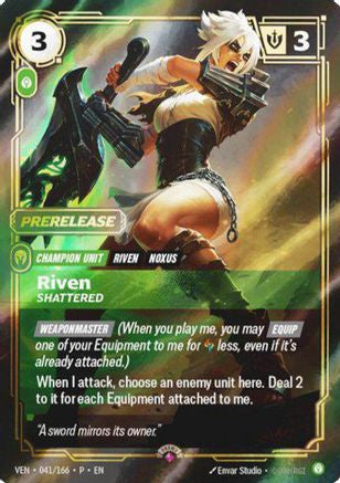 Riven, Shattered (041/166) - Riftbound Organized Play Promotional Cards Foil (Riftbound TCG)