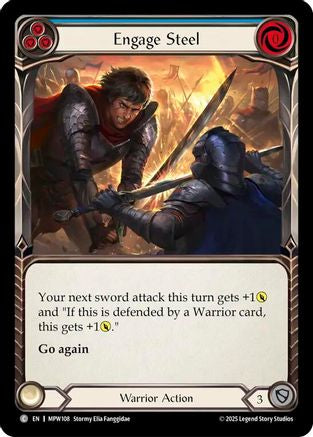 Engage Steel (Blue) (MPW108) - Mastery Pack Warrior Rainbow Foil