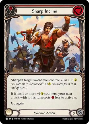 Sharp Incline (Red) (MPW119) - Mastery Pack Warrior Rainbow Foil