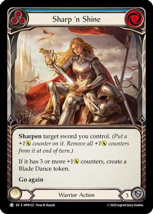 Sharp 'n Shine (Blue) (MPW125) - Mastery Pack Warrior Rainbow Foil