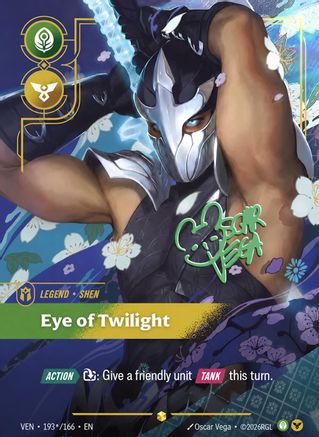 Shen - Eye of Twilight (Signature) (193*/166) - Vendetta Foil (Riftbound TCG)