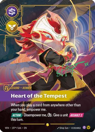 Kennen - Heart of the Tempest (Signature) (197*/166) - Vendetta Foil (Riftbound TCG)