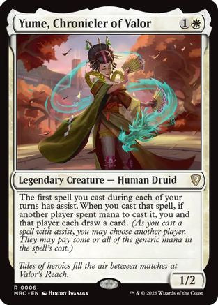 Yume, Chronicler of Valor (-006) - Mystery Booster Commander Edition Foil