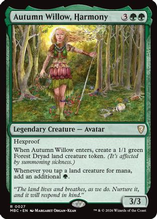 Autumn Willow, Harmony (-027) - Mystery Booster Commander Edition Foil