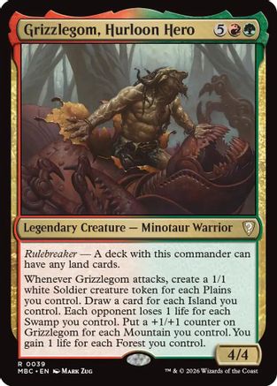 Grizzlegom, Hurloon Hero (-039) - Mystery Booster Commander Edition Foil