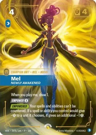 Mel - Newly Awakened (069b/166) - Riftbound Organized Play Promotional Cards Foil (Riftbound TCG)
