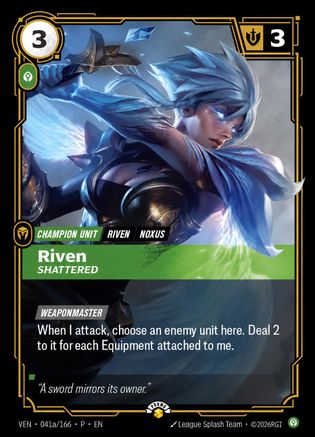 Riven - Shattered (041a/166) - Riftbound Promotional Cards Foil (Riftbound TCG)