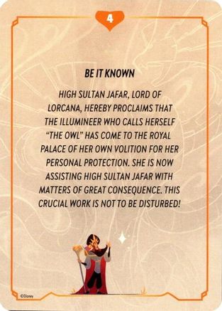 Reign of Jafar Lore Card (4 of 19)  - Reign of Jafar