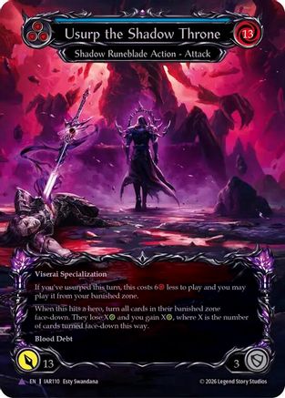 Usurp the Shadow Throne (Marvel) (IAR110) - Usurp the Shadow Throne Cold Foil