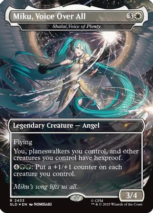 Miku, Voice Over All - Shalai, Voice of Plenty (SLD-2433) - Secret Lair Drop Series Foil