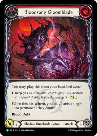 Bloodsong Gloomblade (IAR114) - Usurp the Shadow Throne Rainbow Foil