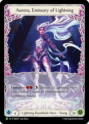 Aurora, Emissary of Lightning - HER165 (HER165) - Flesh and Blood: Promo Cards Rainbow Foil