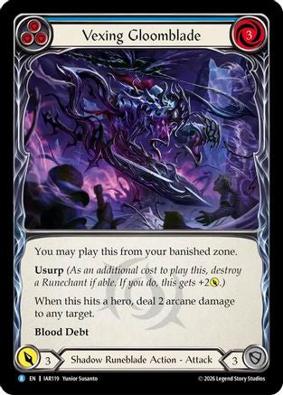 Vexing Gloomblade (Blue) (IAR119) - Usurp the Shadow Throne Rainbow Foil