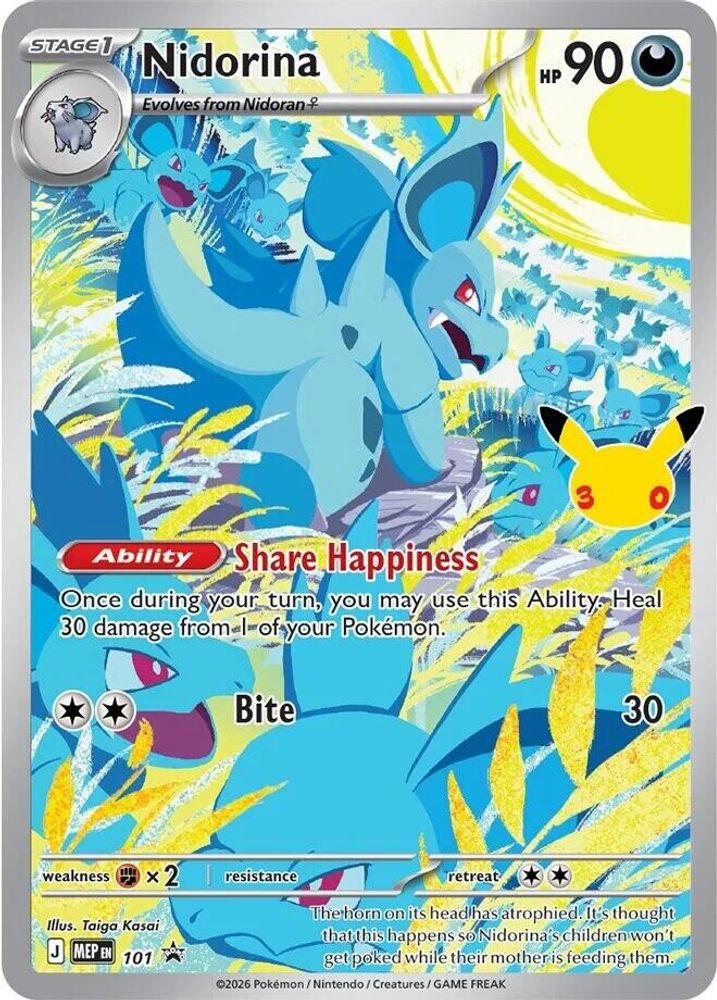 Nidorina (30th Celebration) 101 - Holofoil ME Mega Evolution Promo - Promo