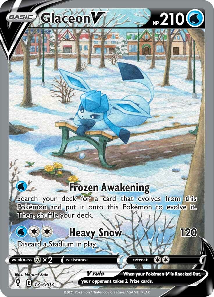 Glaceon V (175/203) [Sword & Shield: Evolving Skies]