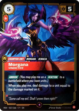Morgana, Vindictive (017/166) - Riftbound Organized Play Promotional Cards Foil (Riftbound TCG)