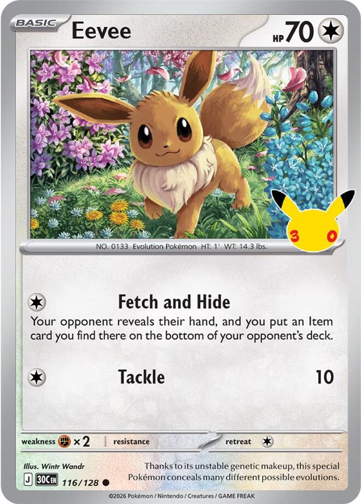 Eevee 116/128 - Holofoil ME 30th Celebration - Common