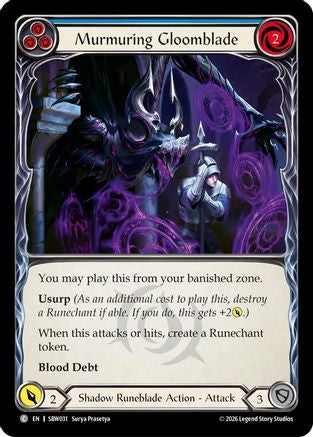 Murmuring Gloomblade (Blue) (SBW031) - Silver Age: Usurp the Shadow Throne