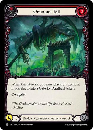 Ominous Toll (Red) (IAR078) - Usurp the Shadow Throne Rainbow Foil