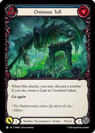 Ominous Toll (Blue) (IAR080) - Usurp the Shadow Throne Rainbow Foil