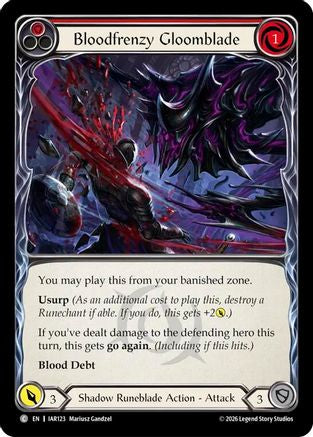 Bloodfrenzy Gloomblade (Red) (IAR123) - Usurp the Shadow Throne Rainbow Foil