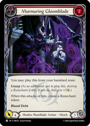 Murmuring Gloomblade (Red) (IAR132) - Usurp the Shadow Throne