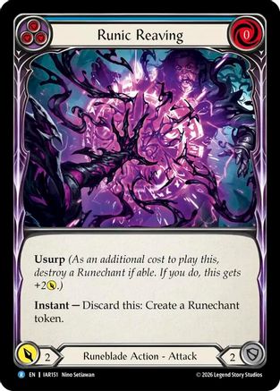 Runic Reaving (Blue) (IAR151) - Usurp the Shadow Throne Rainbow Foil