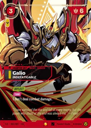 Galio, Indefatigable (T1 Worlds Champion Signature Edition Bundle) (T1S 003/005) - Riftbound Promotional Cards Foil (Riftbound TCG)