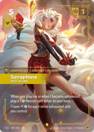 Seraphine, Not Alone (T1 Worlds Champion Player Bundle) (T1A 005/005) - Riftbound Promotional Cards Foil (Riftbound TCG)