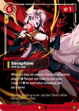 Seraphine, Not Alone (T1 Worlds Champion Signature Edition Bundle) (T1S 005/005) - Riftbound Promotional Cards Foil (Riftbound TCG)