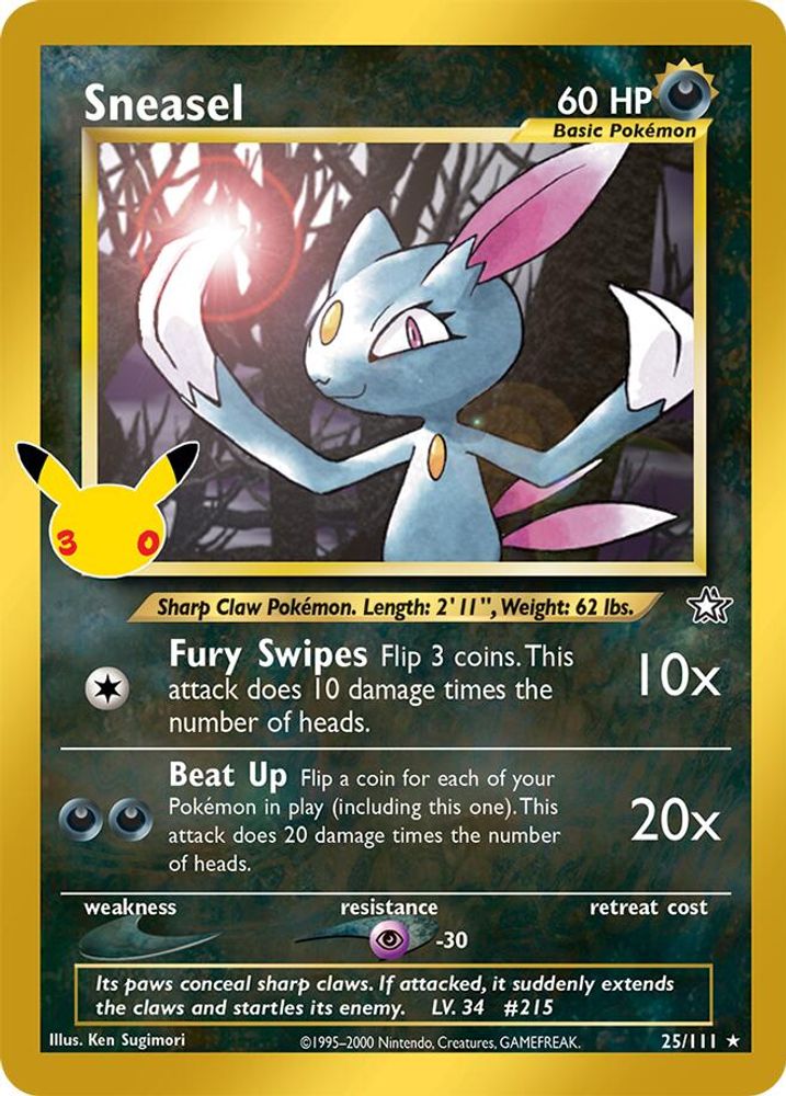 Sneasel 025 - Holofoil ME 30th Celebration Classic Collection - Classic Collection