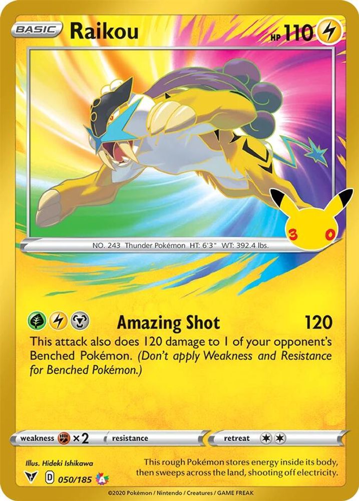Raikou 050 - Holofoil ME 30th Celebration Classic Collection - Classic Collection