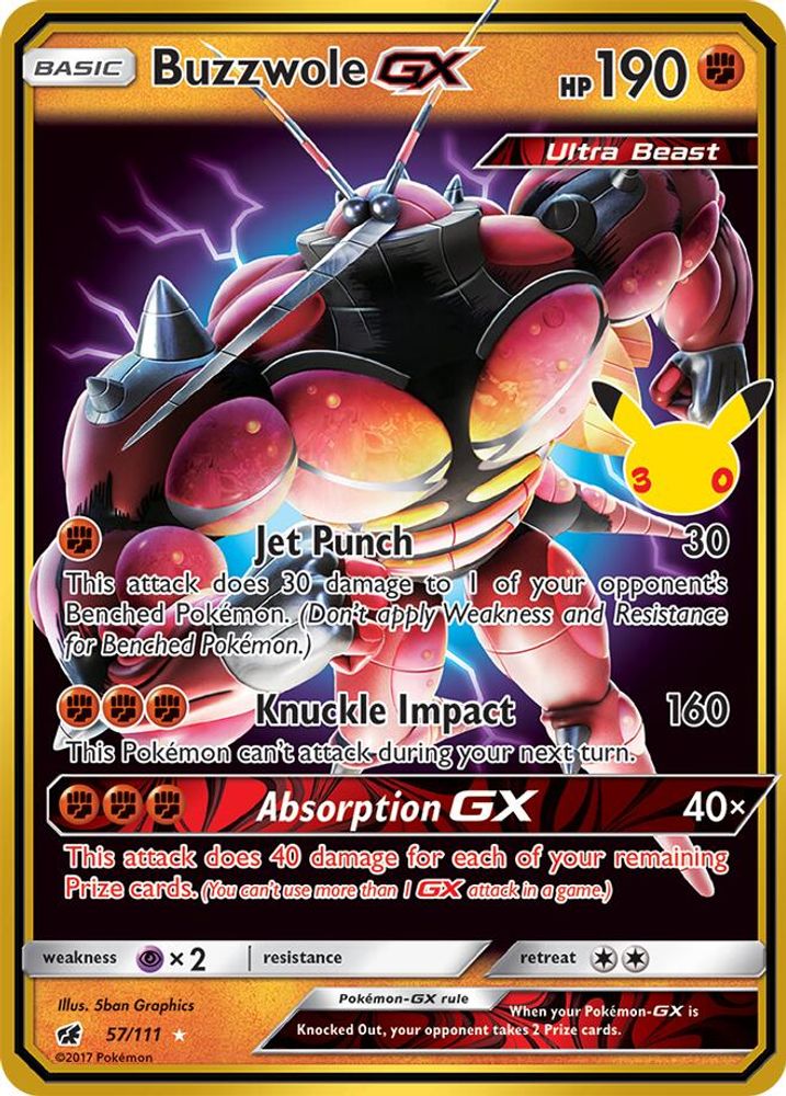 Buzzwole GX 057 - Holofoil ME 30th Celebration Classic Collection - Classic Collection