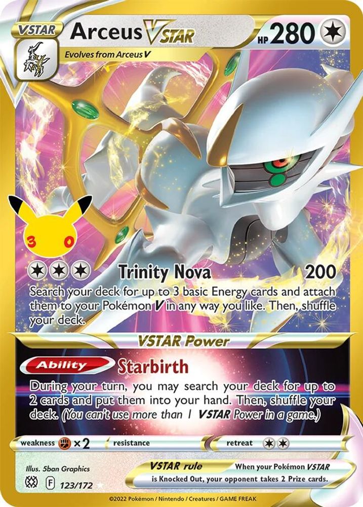 Arceus VSTAR 123 - Holofoil ME 30th Celebration Classic Collection - Classic Collection